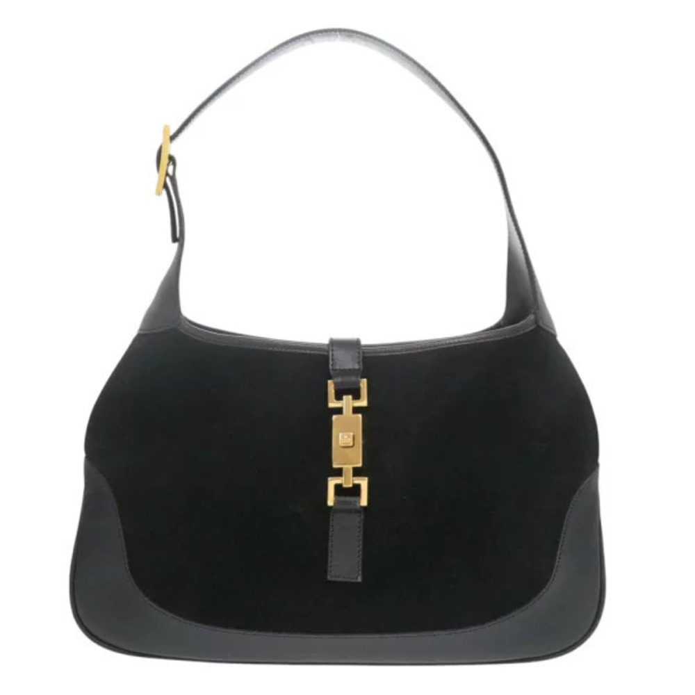Gucci Hobo One Jackie black handbag suede bag Shoulder leather - Picture 2 of 6